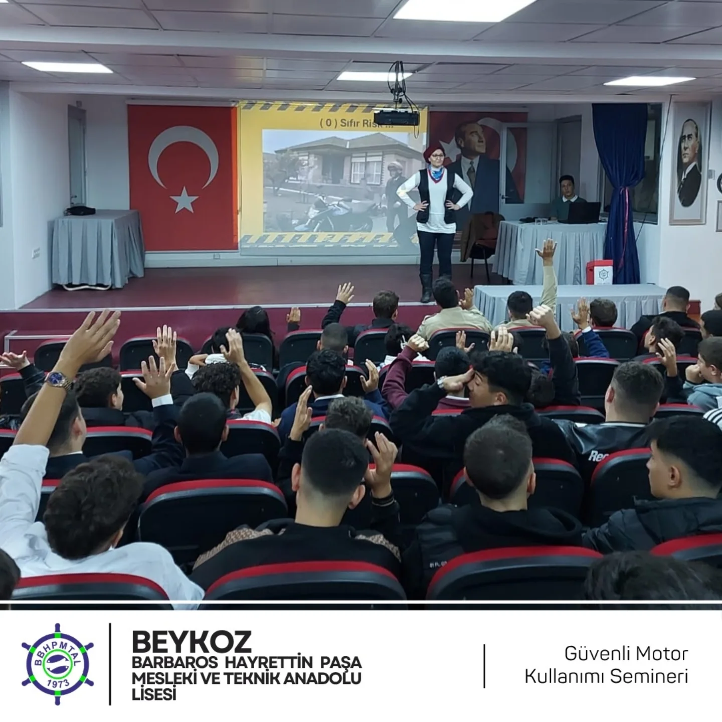 Motor kullanan ve motor merakı olan öğrencilerimize yönelik Güvenli Motor Kullanımı kon…