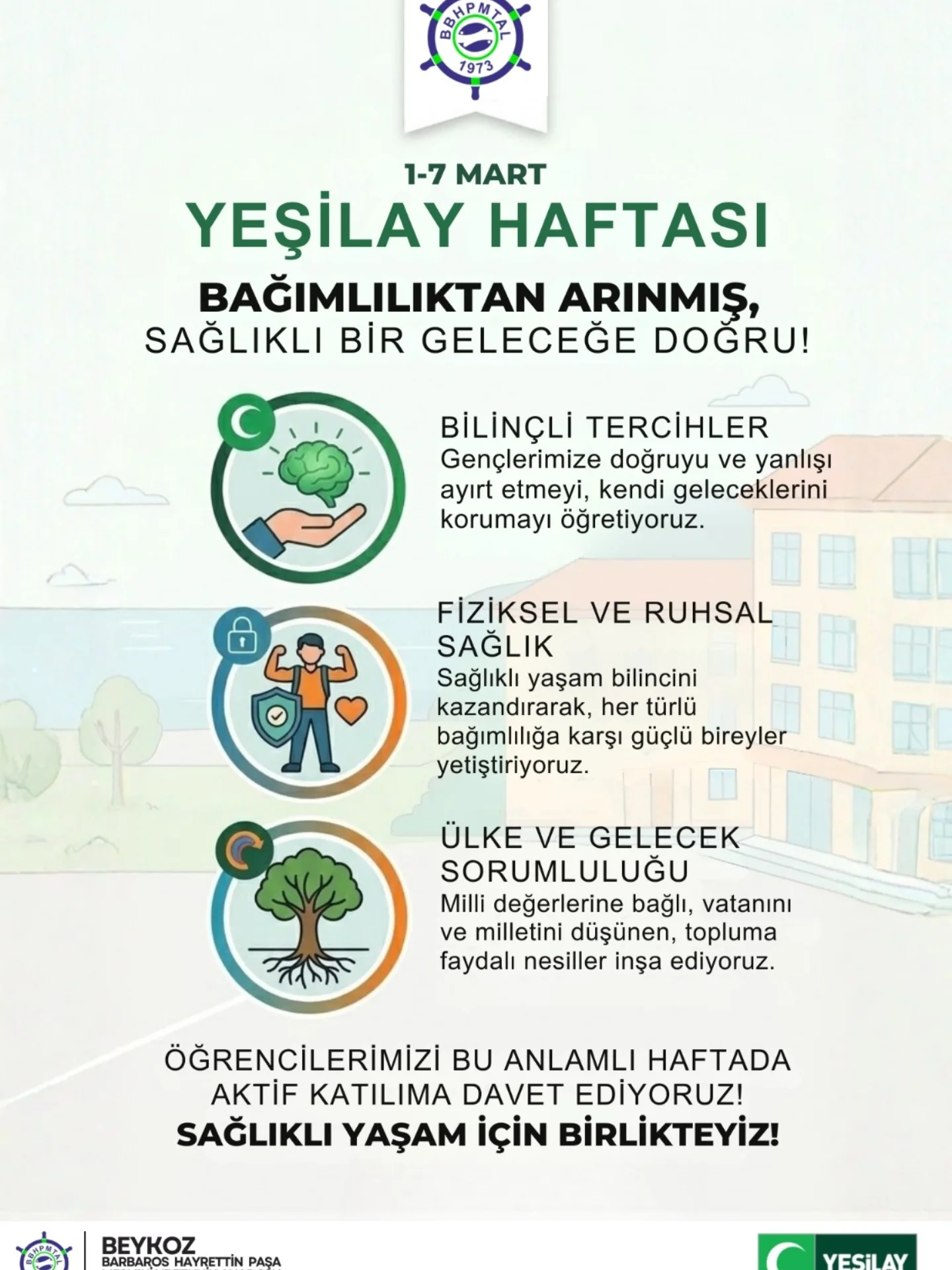 Beykoz Barbaros Hayrettin Paşa Mesleki ve Teknik Anadolu Lisesi olarak sağlıklı yaşam b…